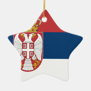 Adorno De Cerámica ¡Bajo costo! Bandera de Serbia