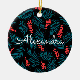 Adorno De Cerámica Bajo el Mistletoe