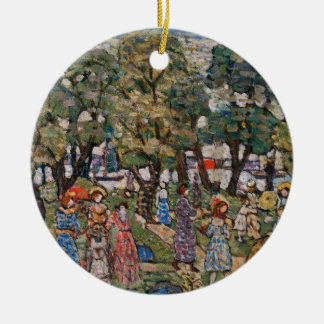 Adorno De Cerámica Bajo los árboles de Maurice Prendergast, Bella Art