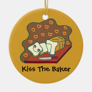 Adorno De Cerámica Baked Goods Baker Bakery Cute Kawaii Bread Love