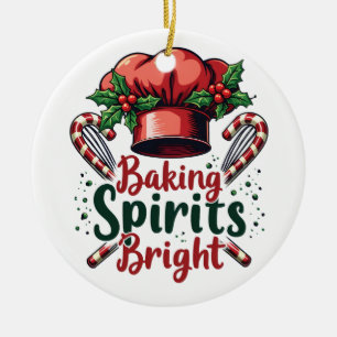 Adorno De Cerámica Baking Spirit Bright Funny Baking Chef Baker