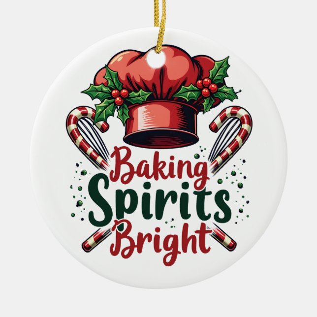 Adorno De Cerámica Baking Spirit Bright Funny Baking Chef Baker (Frente)