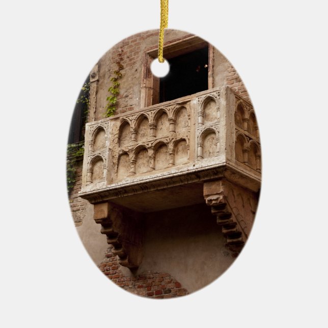 Adorno De Cerámica Balcón de Julieta; ¿Dónde está Romeo? (Frente)