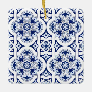 Adorno De Cerámica Baldosa azul portuguesa