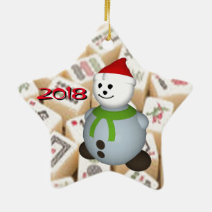 Adorno De Cerámica Baldosas de Mahjong