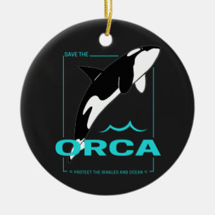 Adorno De Cerámica Ballena asesina de orcas para un chica que ama las