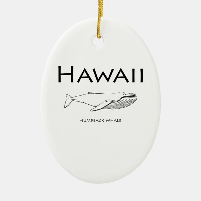 Adorno De Cerámica Ballena jorobada de Hawaii (Frente)