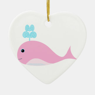 Adorno De Cerámica Ballena rosada linda
