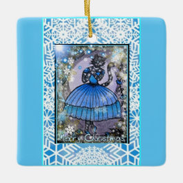 Adorno De Cerámica Ballerina Cat