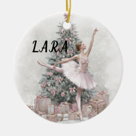 Adorno De Cerámica Ballerina Christmas Ornament – Add Your Name