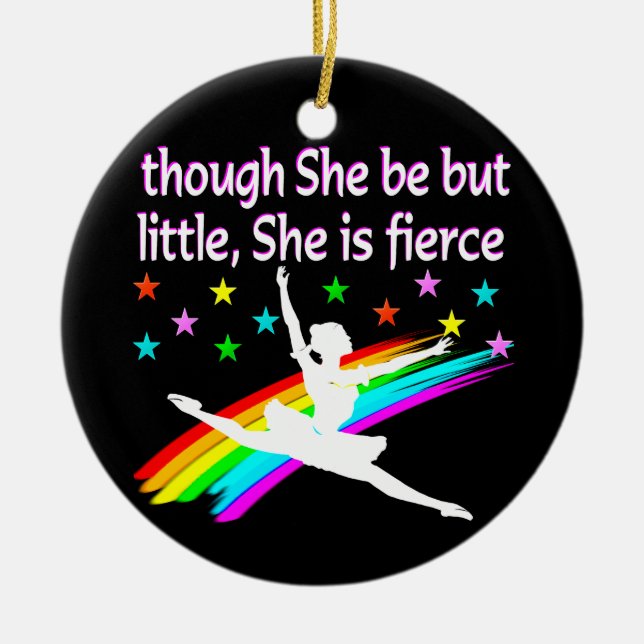 ADORNO DE CERÁMICA BALLERINA PEQUEÑA PERO FEROZ (Frente)