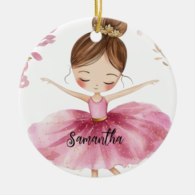 Adorno De Cerámica Ballerina personalizada (Frente)