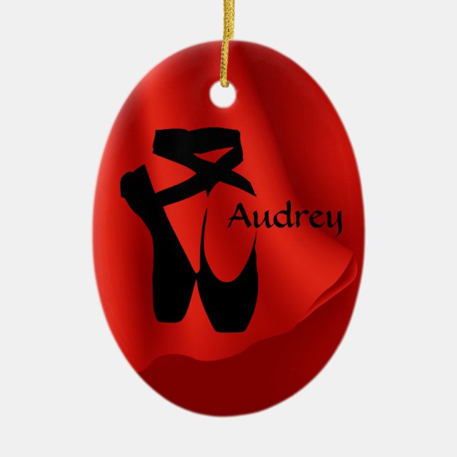 Adorno De Cerámica Ballet Ballerina Cumpleaños Pointe Shoes Navidades (Frente)