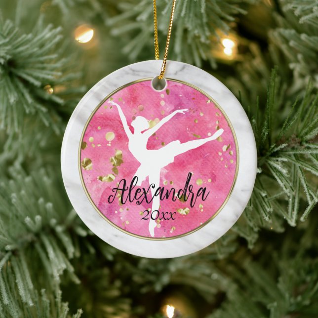 Adorno De Cerámica Ballet Chicas Ballet Delantero/Atrás Elegante Bail (Árbol)