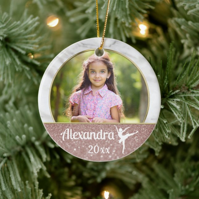 Adorno De Cerámica Ballet Chicas Elegantes danza Purpurina Rosa (Árbol)