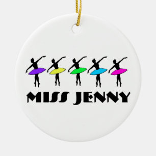 Adorno De Cerámica Ballet de Danza Personalizada Ballerina Pointe
