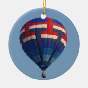 Adorno De Cerámica Balón azul de aire caliente