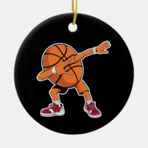 Adorno De Cerámica Balón de baloncesto haciendo dabbing divertido jug