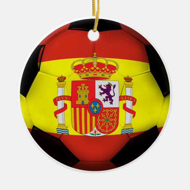 Adorno De Cerámica Balón de fútbol de España (Frente)