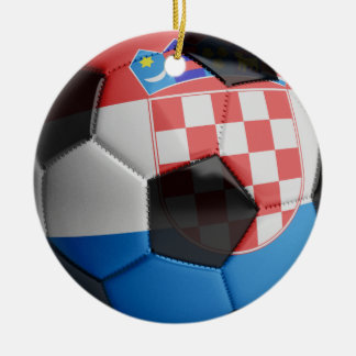 Adorno De Cerámica Balón de fútbol de la bandera de Croacia