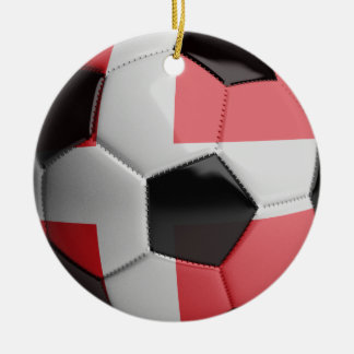 Adorno De Cerámica Balón de fútbol de la bandera de Dinamarca