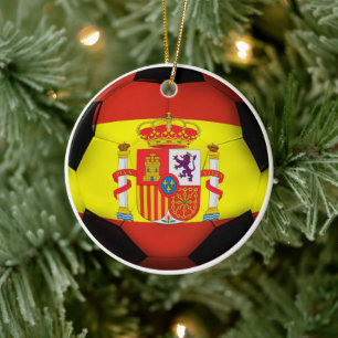 Adorno De Cerámica Balón de Fútbol España Deportes