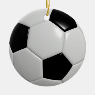 Adorno De Cerámica Balón de fútbol Negro