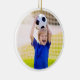 Adorno De Cerámica Balón de fútbol y foto del jugador de fútbol (Derecha)