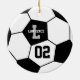 Adorno De Cerámica Balón de fútbol y foto del jugador de fútbol (Atrás)