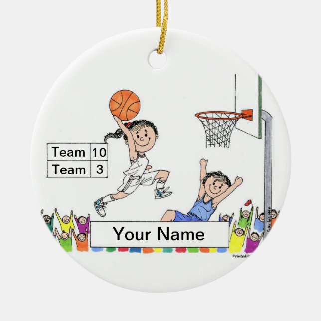 Adorno De Cerámica Baloncestista femenino (Frente)