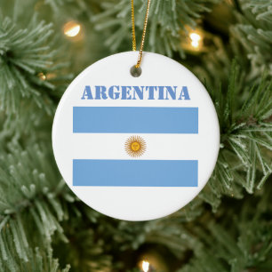 Adorno De Cerámica Baloncestistas de la bandera argentina
