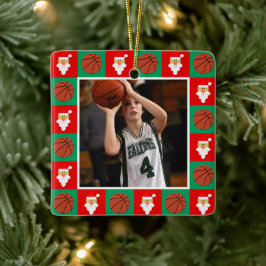 Adorno De Cerámica Baloncestistas Personalizados Navidades de fotogra