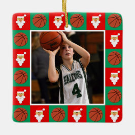 Adorno De Cerámica Baloncestistas Personalizados Navidades de fotogra