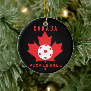 Adorno De Cerámica Baloncesto Canadá con texto personalizado en la pa