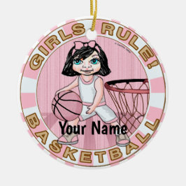 Adorno De Cerámica Baloncesto chicas Pink 
