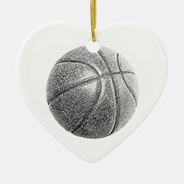 Adorno De Cerámica Baloncesto con efecto lápiz (Frente)