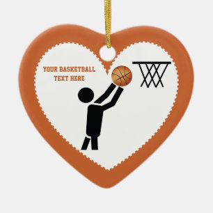 Adorno De Cerámica Baloncesto con personalizado de baloncesto