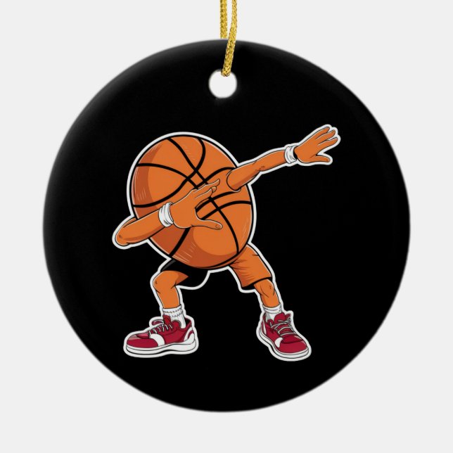 Adorno De Cerámica Baloncesto Dabbing Ball Funny Sports Player (Frente)