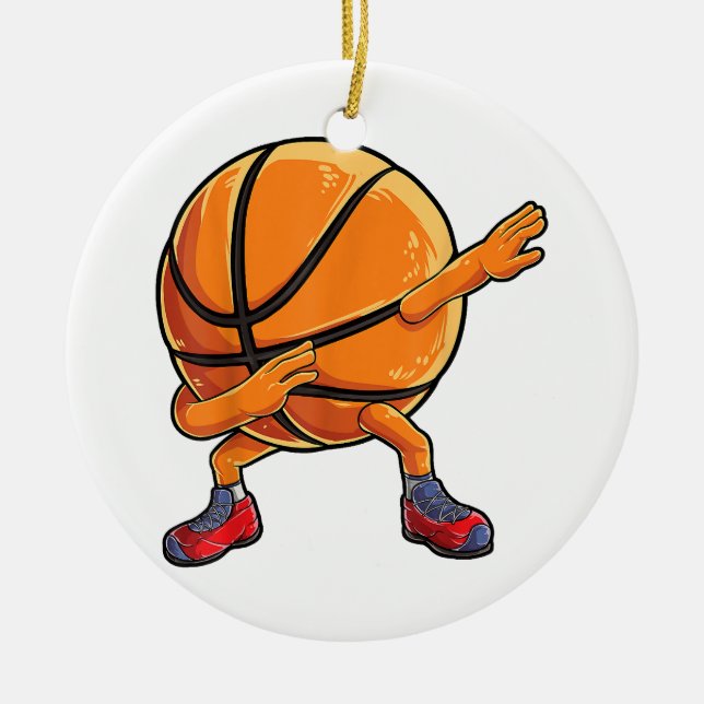 Adorno De Cerámica Baloncesto Dabbing Ball Graciosos Niños Hombres De (Frente)