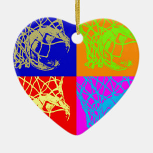 Adorno De Cerámica Baloncesto de arte pop