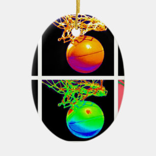 Adorno De Cerámica Baloncesto de arte pop