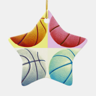 Adorno De Cerámica Baloncesto de arte pop