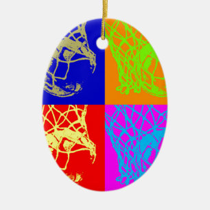 Adorno De Cerámica Baloncesto de arte pop