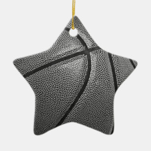 Adorno De Cerámica Baloncesto de escala de grises