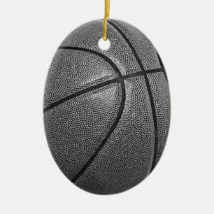 Adorno De Cerámica Baloncesto de escala de grises