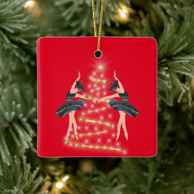 Adorno De Cerámica Baloncesto de la mariposa Princesa azul y oro (Árbol)