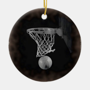 Adorno De Cerámica Baloncesto de la sepia