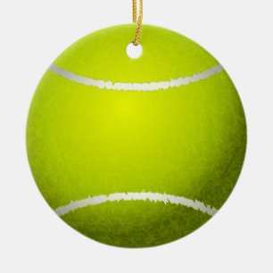 Adorno De Cerámica Baloncesto de tenis verde y blanco