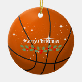 Adorno De Cerámica Baloncesto navideño