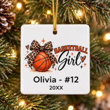Baloncesto Personalizado Chica Leopardo Lazo Navid
